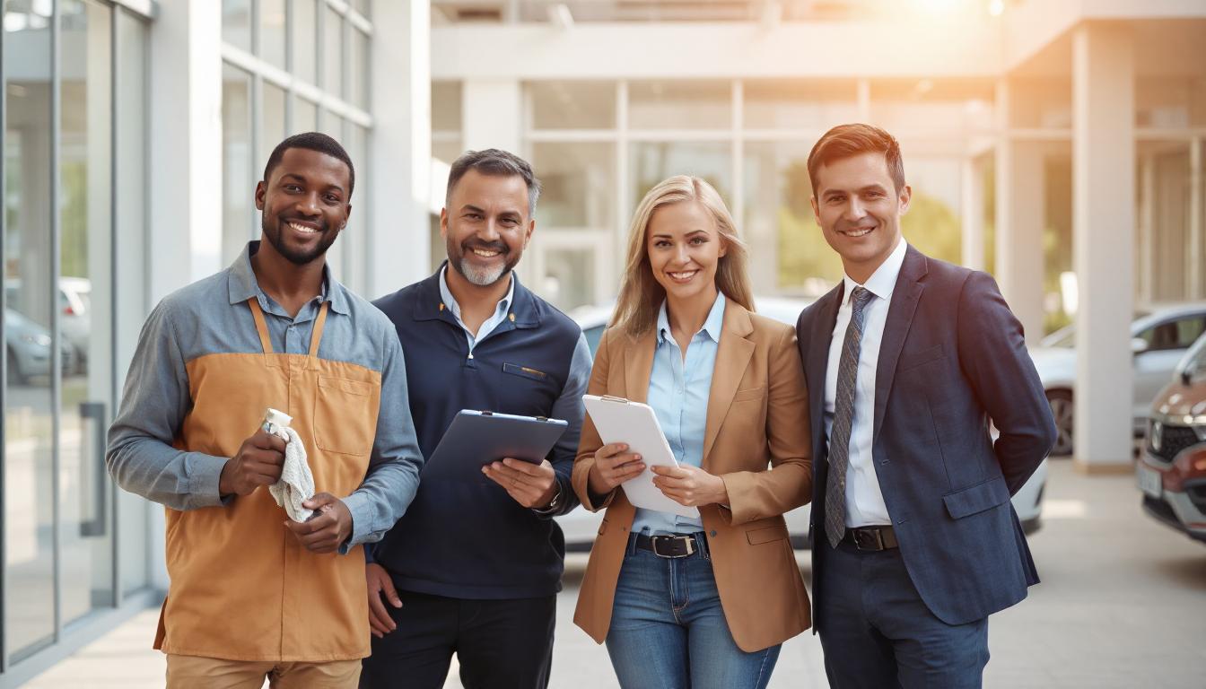 A group of employee various jobs